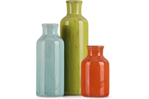 QIANLING Ceramiczny ręcznie malowany wazon dla 3 osób