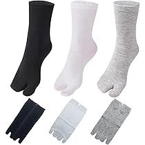 3 Paires Chaussettes Tabi Japonaises Femme - Bout Fendu Pour Tongs/sandales - Coton, Taille 36-39 (Noir/Blanc/Gris)