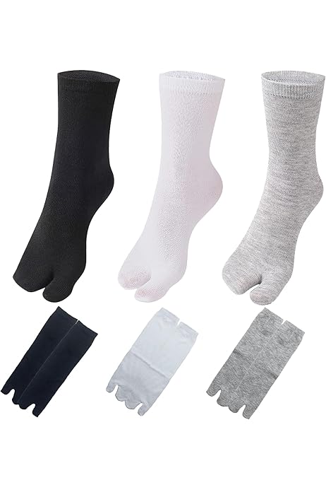 Calzini Tabi Con Alluce Separato - 4 Paia, Cotone, Per Infradito E Sandali - Foto 3