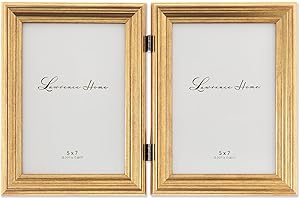Lawrence Frames 5 x 7 zawias podwójna Sutter polerowane złoto ramka na zdjęcia