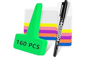 MINISOISO 160 Piezas Etiquetas Plantas de Plástico con Marcadores, Etiquetas para Plantas Jardineria Exterior, Etiqueta Jardinería Impermeables para Semillas, Flores, Verduras e Plantas 10 x 6 cm