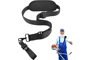 gaoduanluoluo Tracolla per Tagliaerba, Tracolla Decespugliatore Regolabile, Cinghia per Decespugliatore in Nylon per Decespugliatore e Tagliaerba (Nero)