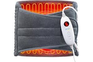 ‎ALLJOY Heizkissen ALLJOY 120CM Heizkissen mit Abschaltautomatik, Elektrisches Wärmekissen für Rücken, 6 Temperaturstufen und 90Min Auto Aus, Weihnachtsgeschenke Wärmegürtel Rücken für Nacken, Schulter, Bauch