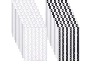 Quesuc 2040 Pieces Photo Corners Self Adhesive for Scrapbook Picture Album (Black and White)