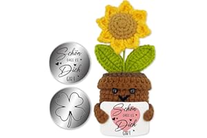 boluoboluomi Sonnenblume Geschenke für Frauen-Schön dass es Dich gibt,Sonnenblume Deutsch Glücksbringer,Beste Freundin Geschenke Geschenke für Abschiedsgeschenk Kollegin,Ruhestand Geschenk