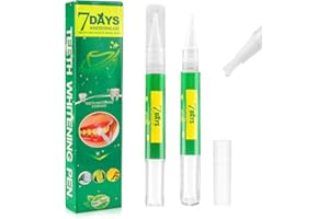 JOKBEN 2PCS Teeth Whitening Pen, Tooth Whitening Pens, Teeth Whitening Gel, Natural Mint Flavor Teeth Whitening Kit Dental Stain Removers, Green