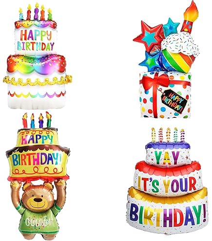 3X Ballon "Happy Birthday" - Ballons En Trois Modèles