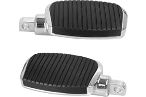 SWESGI Motorcycle Passenger Mini Board Floorboards Footpegs Pedals Footrests Highway Pegs with Anti-Slip Rubber Universal for Harley Davidson Dyna Touring Honda Suzuki Yamaha Triumph (Chrome)