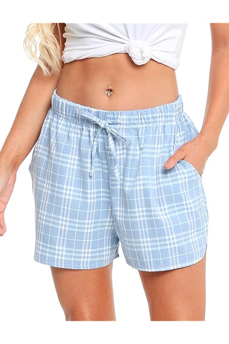 Pantaloncini Pigiama Donna Estivi A Quadri - Morbidi E Traspiranti, Con Tasche - Foto 3