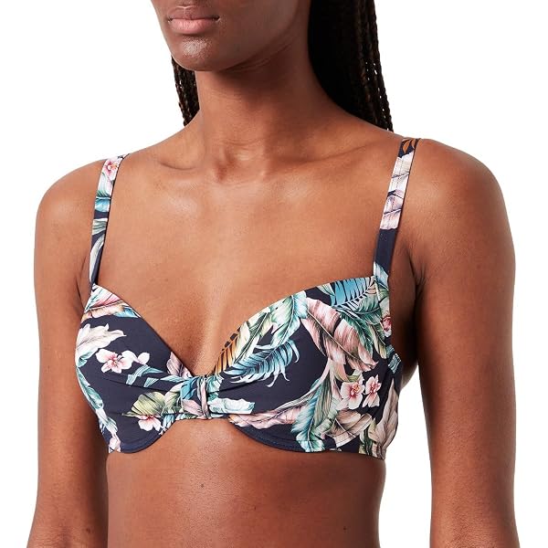 Slip De Bikini Haut Côtés United Colors Of Benetton - Réversible, Multicolore, Taille M Femme