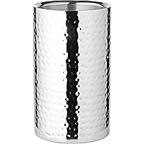 Refroidisseur De Bouteille Premier Housewares En Acier Inoxydable Effet Martelé Noir