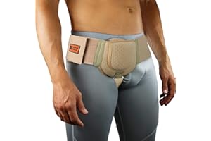 ‎EVERYDAY MEDICAL EVERYDAY MEDICAL Leistenbruchgürtel Für Männer Und Frauen – Bruchband Leistenbruch Bandage Links Und Rechts Tragbar – Flexibel Einstellbarer Leistenbruch Gürtel – BEIGE - S/M (86-112 cm Hüftumfang)