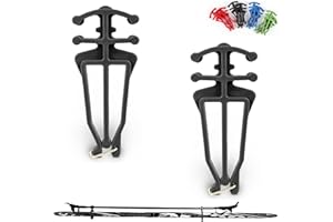Bagdent Cross Country Skis and Poles Holder – 1 Pair, Universal Nordic Ski Pole Carrier (Black)