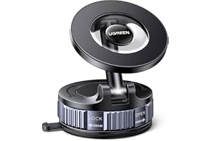 UGREEN Car Phone Holder for Magsafe Car Mount Strong 3600gf Magnetic Car Mobile Holder with Vacuum Suction Base & 360° Rotating Metal Arm for iPhone 17/16/15 Series & Android Universal Car Phone Stand