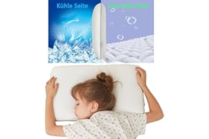 ‎SIKAINI SIKAINI Kinderkissen - Kühlender Stoff mit Bären-Print, Memory-Schaum, Ergonomisches Design, Atmungsaktiv, Ideal für Kinder von 3-8 Jahren