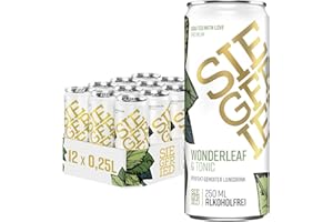 ‎RHODIUS Siegfried Wonderleaf & Tonic | Alkoholfrei | Mit perfekt abgestimmtem Tonic Water I Ready-to-Drink | 12 x 250ml Dose | EINWEG | Made in Germany
