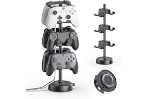 doenci Controller Halter 3 Ebenen für 6 PS5 PS4 Nintendo Switch Xbox Gaming Controller, Kopfhörer Ständer Controller Halterung mit Saugnapfbasis, Headset Ständer für Playstation 5 Game Controller