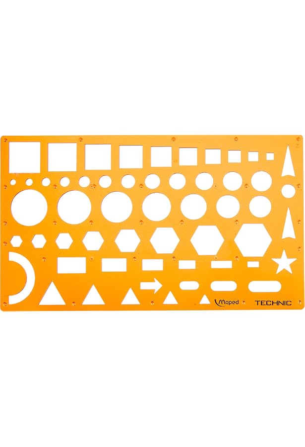 Normographe Pour Cercles - 2 Pochoirs Circulaires En Plastique Transparent - 36 Tailles De Cercles - 25,5 Cm - Pour Dessin, Architecture Et Loisirs Créatifs