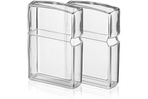 FRCOLOR 3 stycken transparenta tändare skyddsfodral av klar plast robust förvaringslåda kompatibel med Zippo och andra märken