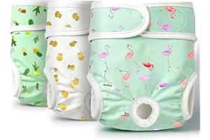 Pet Magasin Pieluchy wielokrotnego użytku dla psów (3 sztuki), bardzo chłonne z mocnym i elastycznym zamknięciem (trening, XS (talia 25 cm - 30 cm)
