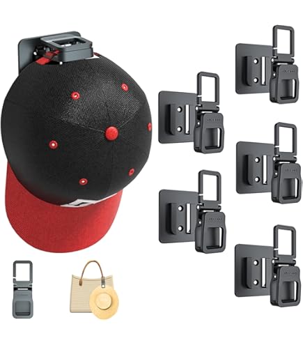 Luckwaii 2x Cap Aufbewahrung Mit 16 Clips - Wandhalter Für Basecaps & Hüte