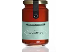 ABELLAIRES EMPORDANESOS Miel de eucalipto, origen España |100% natural, artesana, cruda y sin pasteurizar. Miel directa del apicultor (tarro cristal 500 gr).
