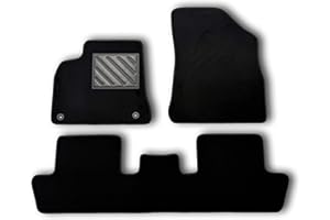 MTC AUTOMOTIVE Alfombrillas a Medida para Peugeot 5008 1ª de 2009 a 2017, Antideslizantes, talonera de Goma Reforzada, Botones de fijación