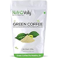 NutroVally Organic green coffee beans powder for weight loss (Unroasted Arabica grano for bally fat burner & Immunity…