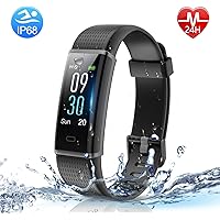 HolyHigh Smart Band Heart Rate/Sleep Monitor Waterproof Smart Watch Call Whatsapp Messages Alert 8 Day Battery Life Fitness Band Step Counter Calorie Counter Fitness Tracker Watch for Mens Women Boy Girl