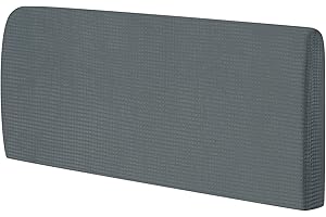 SOURCING MAP Bed Headboard Cover Dustproof Protector Jacquard Furniture Cover for 1.1-1.4m, Dark Grey