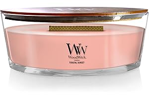 WoodWick Ellipse candela profumata con fiamma HearthwickTramonto sulla costa