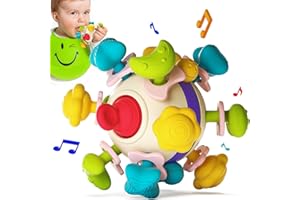VORENUS Jouet Bebe 0-6 Mois,Hochet Bebe 0-3 Mois,Jeux d’Eveil Balle Sensorielle Bebe 0-6 Mois Cadeau Naissance Fille et Garçon, Jouet Montessori pour Garçons de 4, 5, 7, 9, 10, 11 mois
