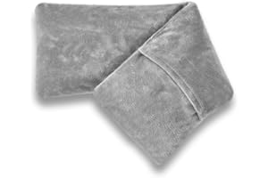 ‎UNCN uncn Kirschkernkissen Mikrowelle 43x13 cm, 780g Körnerkissen Nacken Schulter, Wärmekissen Mikrowelle mit abnehmbarer und waschbarer Außenhülle, Grau