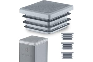 EMFA Tappi lamellari per tubi quadri Grigio (4, 10x10 mm)