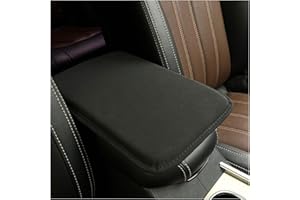 JNNJ Housse pour Accoudoir de Voiture, Housse de Console Centrale, Tapis de Console Centrale, Couverture Couvercle de Boîte D'accoudoir, Coussin de Protection en Cuir PU Imperméable(Noir)