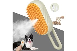 TOHDNC TOHDHC 3 in 1 Cat Grooming Brush - Self Cleaning Steam Brush with Water Spray, Removes Knots and Loose Hair