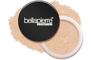 BELLAPIERRE COSMETICS Bellapierre Loose Mineral Foundation SPF 15 – Pure Powder Base, Full Coverage Mineral Makeup, Matte Finishing & Setting, Lightweight, Talc-Free & Paraben-Free – 0.32 oz - Blondie