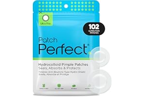 PATCH PERFECT® Pickel Patch (102 Stück) Unsichtbare Hydrokolloid Pimple Patches, Absorbierendes Anti-Akne Pflaster, Hautpflege Cosmetics Behandlung - 2 Größen für Gesicht