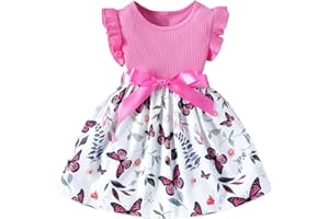 KQIVAM Mädchen Kleid Sommer Bekleidungssets Ärmellos T-Shirt mit Tüllrock Set Freizeit Kinderkleid Partykleid Festlicheskleid Kinder Kleidungsset Blumenmuster Mädchenkleidung