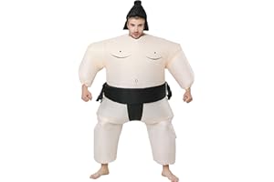 FXICH Costume Gonfiabile da Sumo per Adulti, Costume Gonfiabile da Sumo per Halloween, Costume Gonfiabile in Maschera, Gioco Cosplay, Festa, Costume di Natale, Adatto per 150-190 cm (adult 150-190cm)