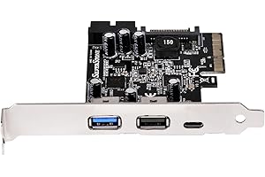 SilverStone Technology SilverStone USB 3.1 and 3.0 PCIe Card with External Type C and Internal 19 Pin Connector ECU05 Components Other