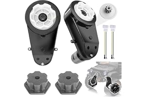 POLYNX 2 STÜCK Hochgeschwindigkeits-24-V-RS550-40000-U/min-schnelles Stahlgetriebe-Motorgetriebe für Auto-Upgrade, 18-V-24-V-Kinder-Elektroauto-Umbausatz für Reifen-Upgrade, kostenloser Koppler