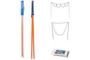 Bubble Brothers Seifenblasen Set 2 Seifenblasenstäbe und Seifenblasen Pulver für 5 Liter Flüssigkeit Seifenblasenlösung Seifenblasenstab für Grosse und Normale Seifenblasen Riesenseifenblasen
