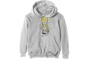 ROCKS OFF Green Day Hoodie Longview Doodle Band Logo Official Off White Pullover Unisex L