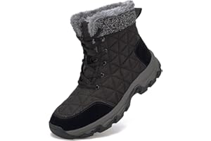 Dhinash Botas de Nieve Hombre Botines de Invierno Botas de Senderismo Impermeables Forradas con Pelo Calientes Exterior Botas de Trekking Talla 37-48