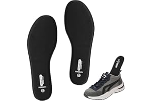 7STROBBS Cushion Memory Foam Insoles, Comfort Soft Inserts for Men Women, No Deform Inner Soles Replacement Insole for Trainer, Work Boot, Walking Shoes Black UK 8