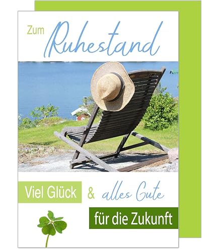 Premium Abschiedskarte Quadratisch 14,5x14,5 Cm – Mit Umschlag, Ohne Text, Für Kollegen, Rente & Pension