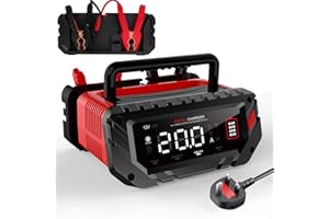 HAISITO 20-Amp LiFePO4 Battery Charger,Lithium,Lifepo4,Lead-Acid(AGM/Gel/SLA..)12V and 24V Car Smart Battery Charger,Trickle Charger, Portable Battery Desulfator For Car,Boat,Motorcycle,Lawn Mower (P20 PRO)