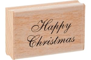 Art Stamps Scripted Christmas Inca Stamp, Black, 25 x 46 mm