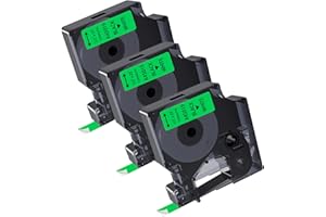 Kamo 3x Ruban Cassette Compatible pour Dymo D1 45019 (12mm x 7m) Verte, pour étiqueteuse LabelManager 120P 210D 220P 350D 420P LabelPoint 100 150 LabelWriter 400 450 Duo